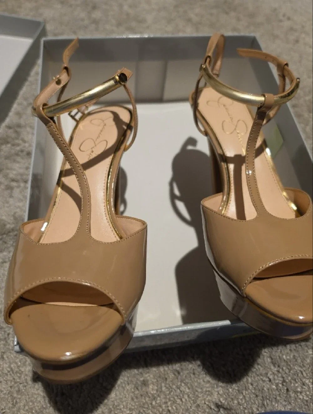 Jessica Simpson Beige Platform Stiletto Heels